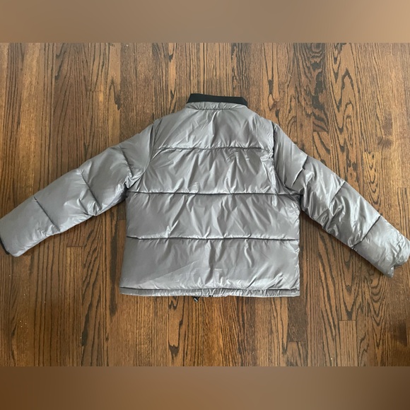 UGG Izzie Metallic Dark Gray Puffer Jacket in Gunmetal - Size XL - Picture 7 of 11